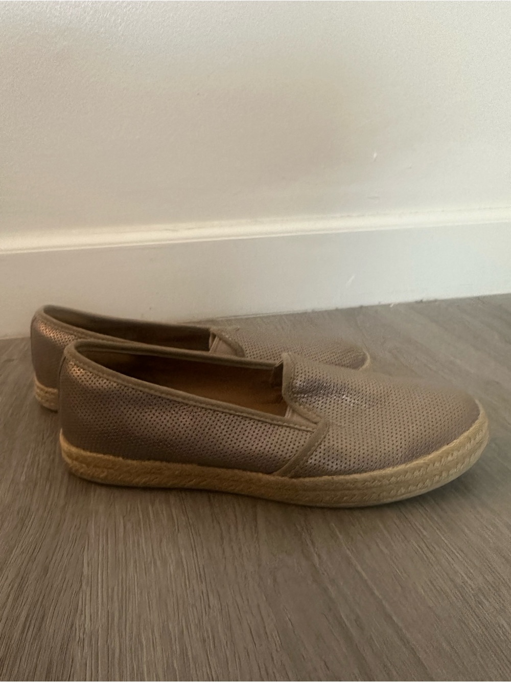 Clarks Taupe Slip-On Espadrille Sneakers